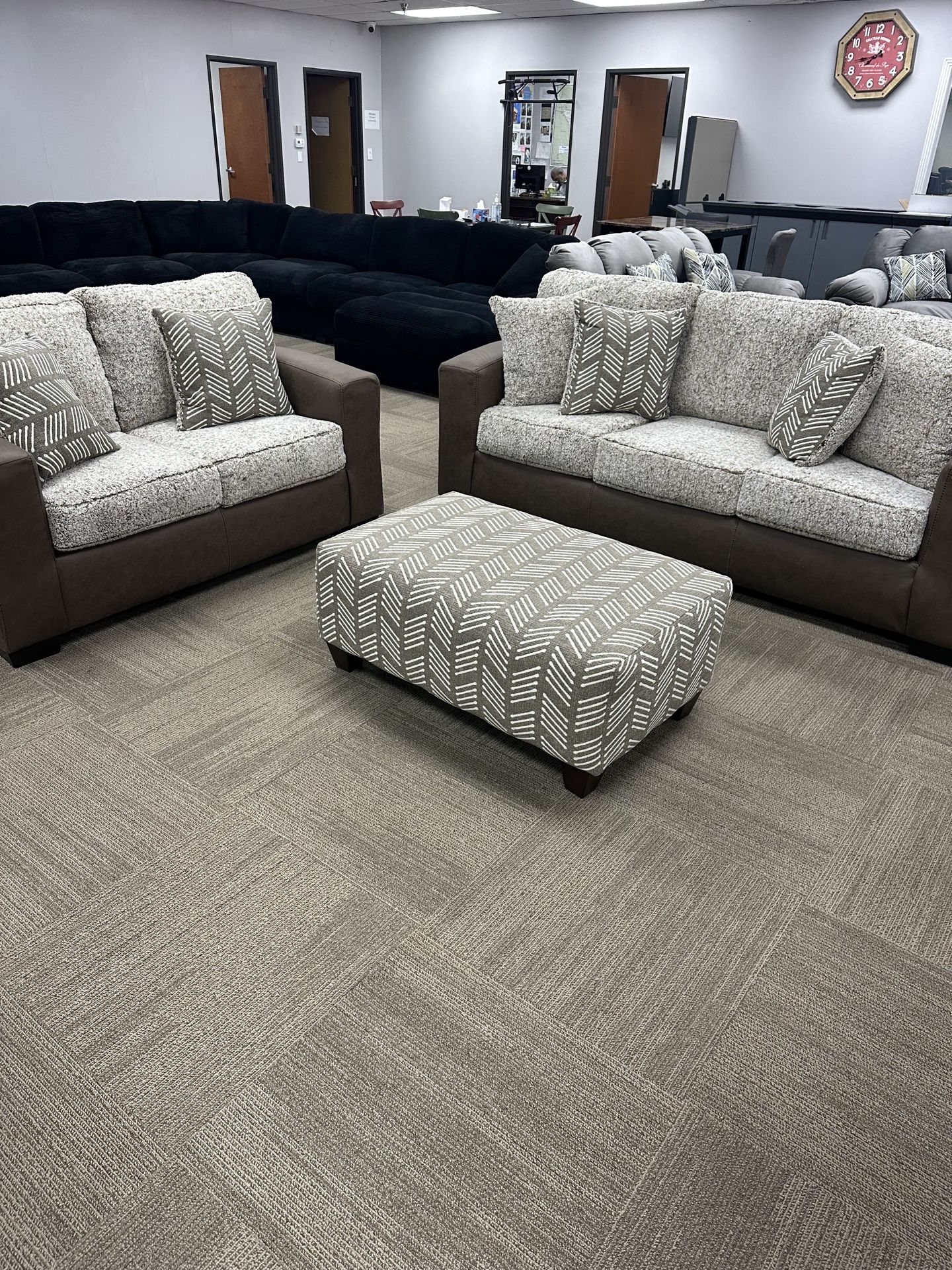 NEW SOFA AND LOVESEAT SET WITH FREE DELIVERY OPTIONAL RECLINER