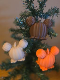 Free 3d printed fall mickey pumpkin ornaments