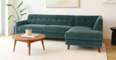 ALLIE MIDNIGHT JADE RAF CORNER CHAISE