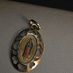 Virgin De Guadalupe Pendant 14k Gold