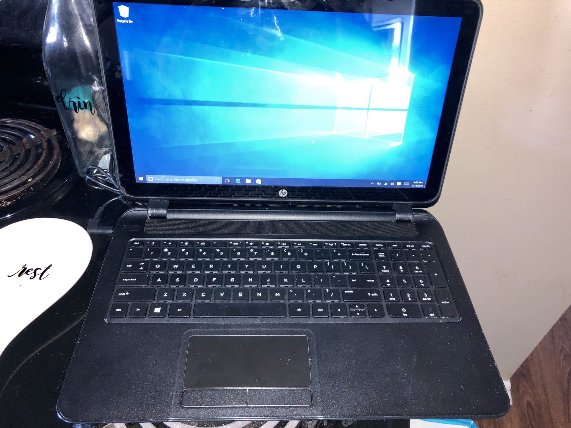 Touch screen HP laptop 4GB ram with charger very nice just factory reset and updated! Screen is in great condition no scratches works perfect all t