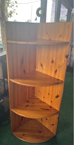 🌿 Solid Wood Corner Shelf
