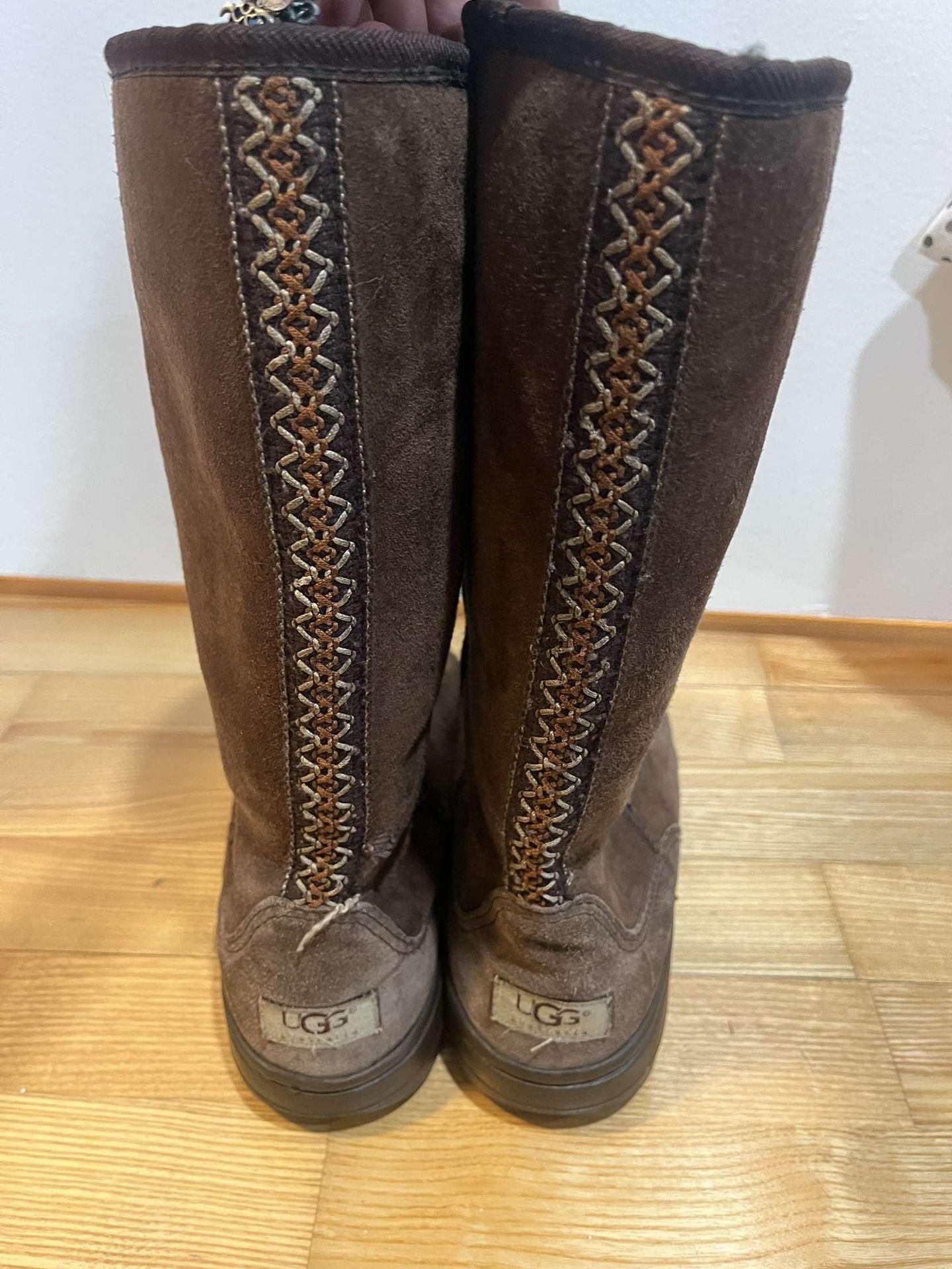 Brown UGG Australia Ultimate Tall Braid boots #uggs #boots