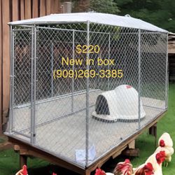 Outdoor Dog Puppy Rabbit Chicken Coop Cage Kennel 