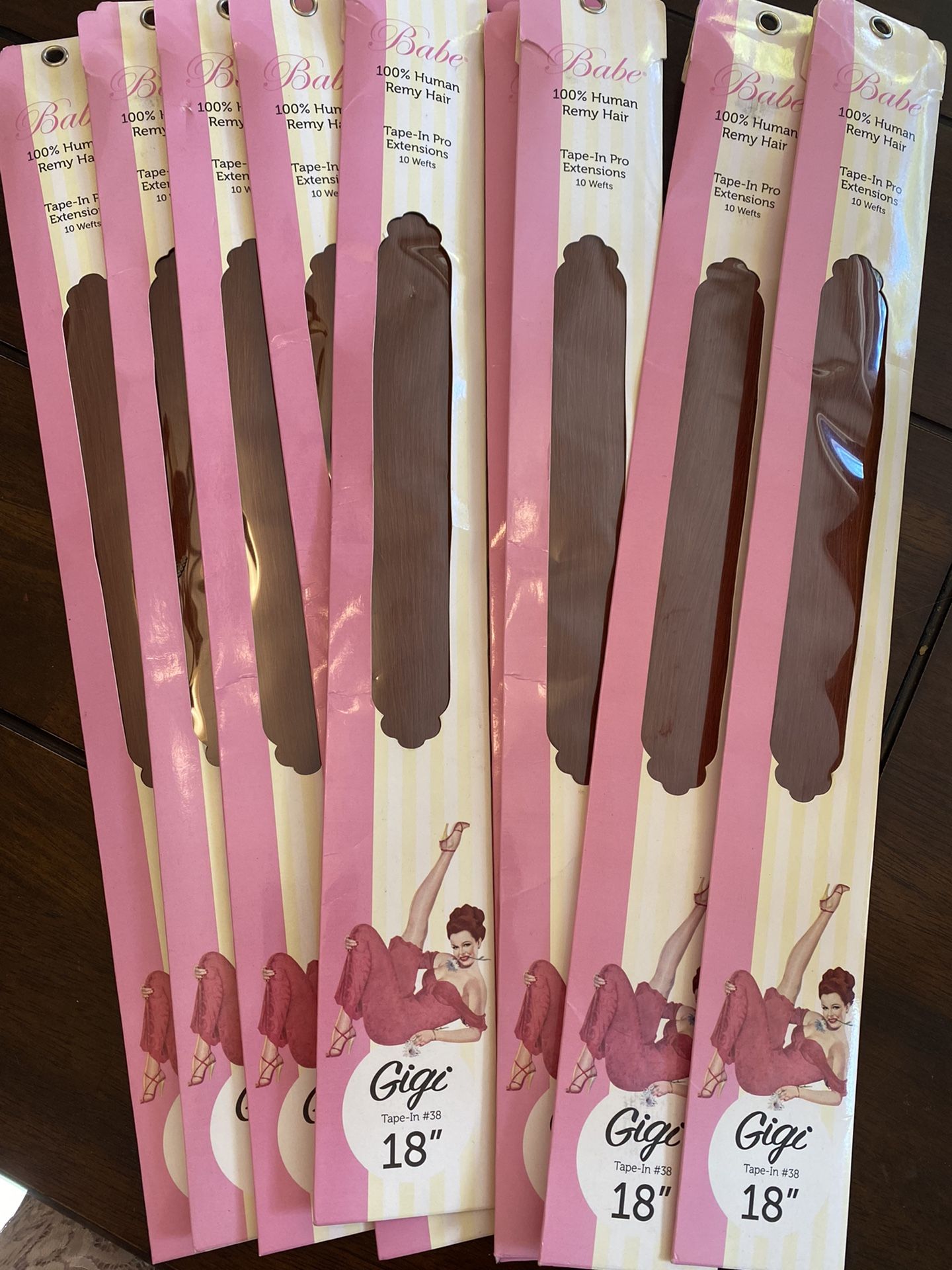 18 INCH TAPE IN HAIR EXTENSIONS (GIGI/red)