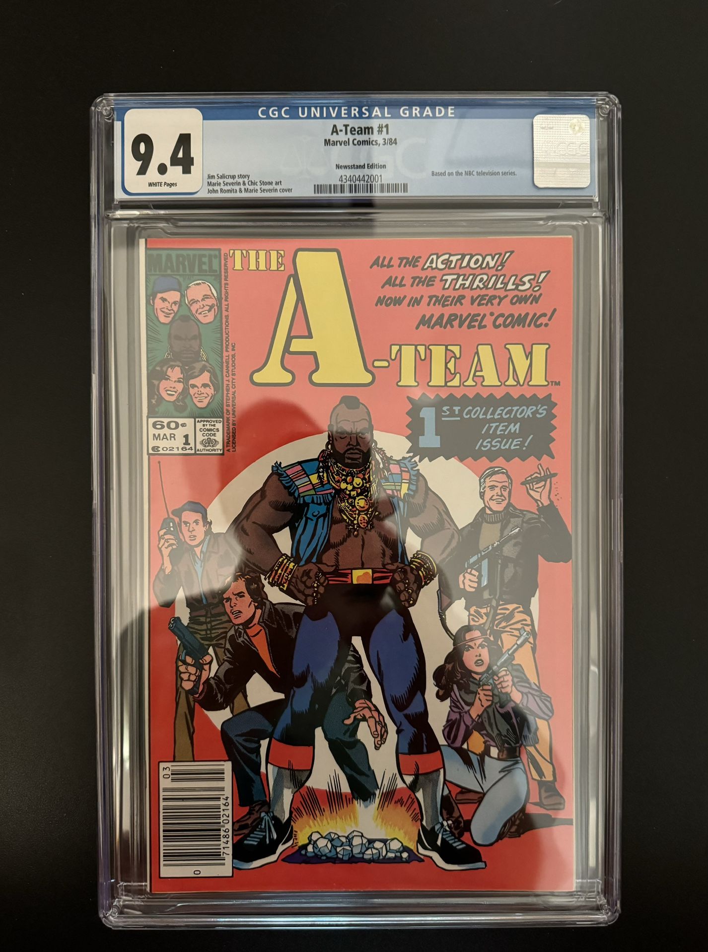 The A-Team #1 (1984) - CGC 9.4 NEWSSTAND WP! - 1ST APP! - Low Census!