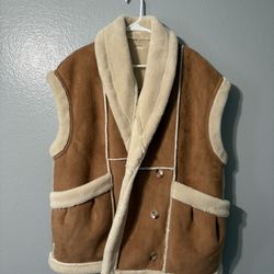 Women’s Faux Leather Sherpa Vest BLANKNYC