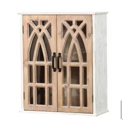 Brown Bathroom Storage Wall Cabinet