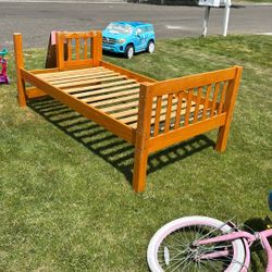 Twin Bed With Twin Clean Mattress 