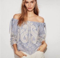 Express Off Shoulder Top 🩵
