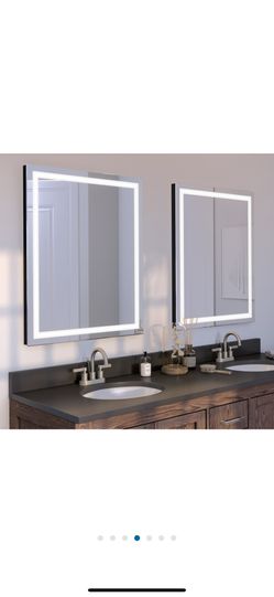 Homewerks 30”x36” Frameless LED Anti-Fog Mirrors, Brand New 