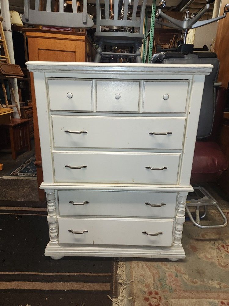 Beautiful Tall White Dresser