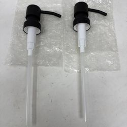 Matte black Stainless Steel Soap Dispenser Pumps W826 Neck 2 Pack with Tubes