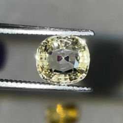 1.50Ct Natural Unheated White/ Light Yellow Sri Lankan Sapphire