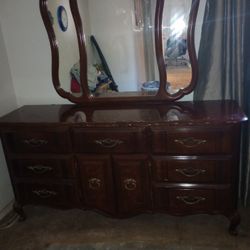 Antique Cherry Wood Dresser Well Maintained 