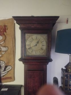 1790 Antique Long Case Oak Grandfather Clock