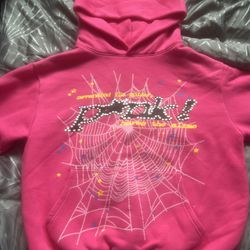 Pink Sp5der hoodie *NOT FIRM, PLS ASK FOR NEGOTIATING * TRADE TOO