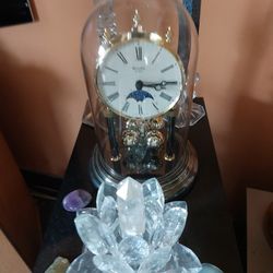 Bulova Clock W Spinning Globes
