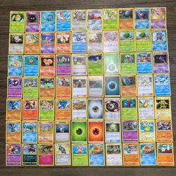Clean Pokémon Card Bulk Lot - 60+ Cards with Pen+Gear Storage Box Case