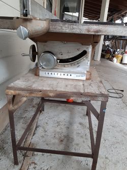 Vintage craftsman table saw 2 hp motor good for carpenter chop
