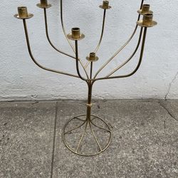 30 Inch High Bronze Candle Holder 