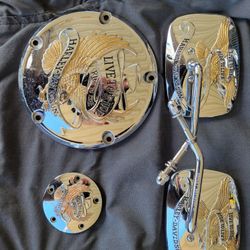 Harley Davidson Gold Eagle Set