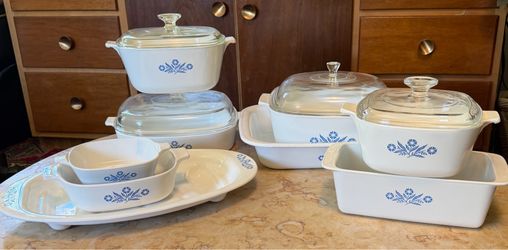 Vintage Corning Ware Blue Cornflower Lot of 13 Pieces!👀