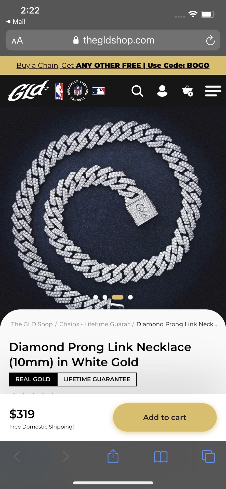 Diamond Link Necklace From GLD