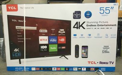 NEW 55 INCH TCL ROKU SMART 4K ULTRA HD