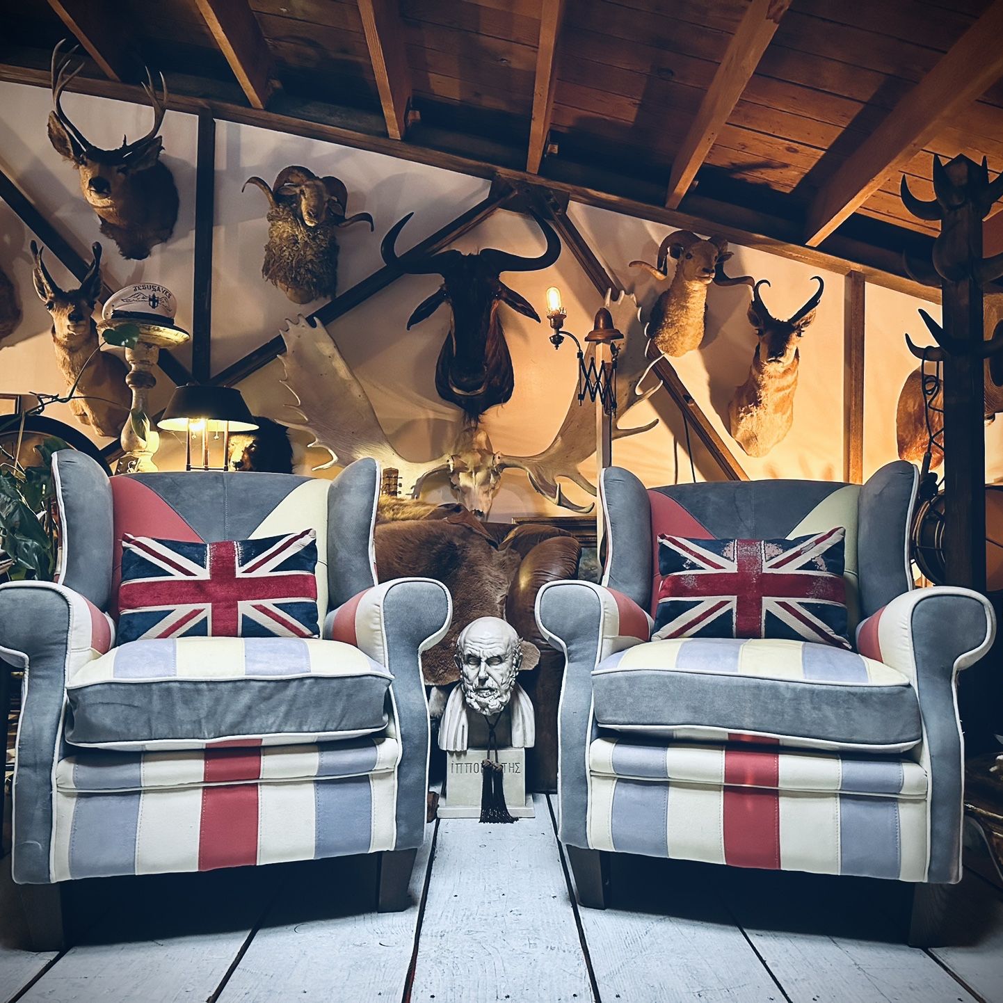 Timothy Oulton Nautical Flags Wingback Chairs set! just Wow!👀🙀😍