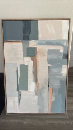 White/blue canvas