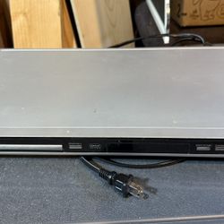 Philips DVD Player – Slim Design with AV Output Philips DVD player in good cosmetic condition. Comes with built-in AV outputs for easy connection to T