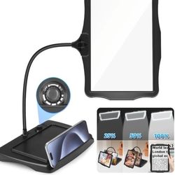 5X Large Rechargeable Magnifying Glass with Light and Stand