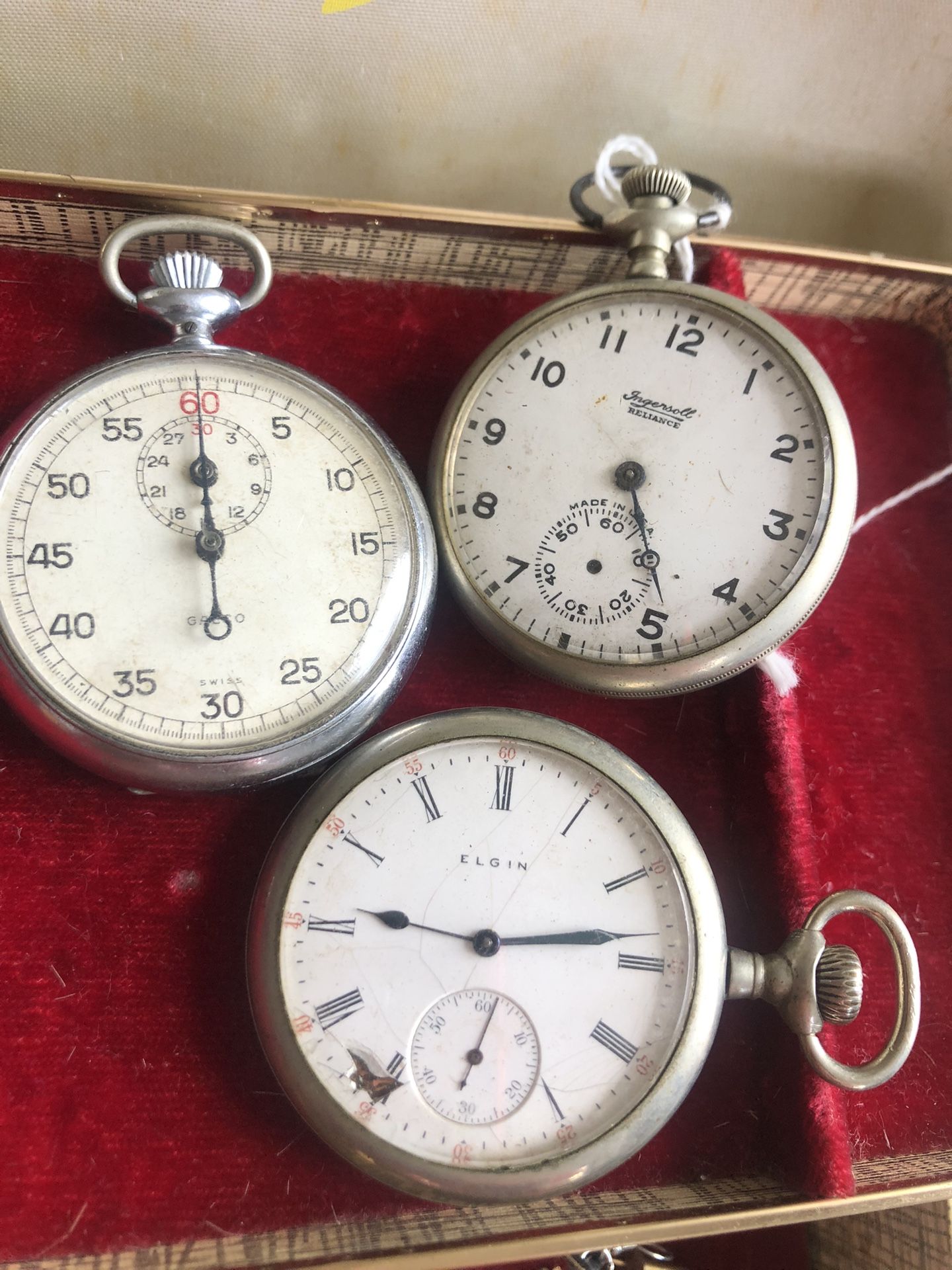 Antique Pocket Watch Lot Of Three