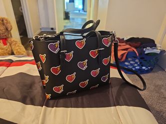 Mollie Tote Bag 25 With Heart Bolt Print