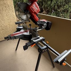 M18 Fuel 18v 10in. Lithium-Ion Brushless Cordless Dual Bevel Sliding Compound Miter Saw Kit with One 8.0 Ah Battery