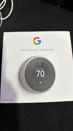 New Open Box Google Nest Learning Thermostat Stainless Steel