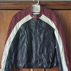 Wilsons Leather M. Julian Black/White/Red Combination JACKET