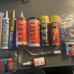 Home Repair & Sealant Lot – Caulks, Foams, Adhesives, Putty & More