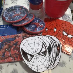 SpiderMan Party Plates, Bags, Etc - $8 For All