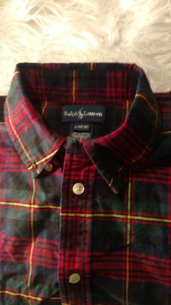 Ralph Lauren red plaid shirt size 14/16