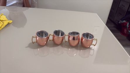 Set of 4 Copper Moscow Mule Shot Mugs