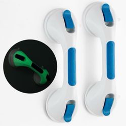 “New”2Pk Shower “Suction Glow In Dark Grab Bars”(retail$35)