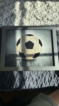 Framed Soccer Ball Print Wall Art