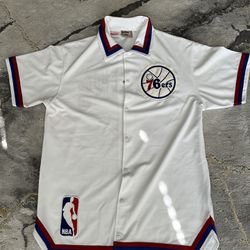 Philadelphia 76ers Authentic Mitchell Ness Shooting Shirt XXL
