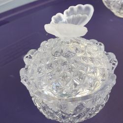 Vintage Lead Crystal Candy Dish