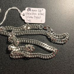 Valentine Day- 8mm X 22” Cuban Link Stainless Steel Chain