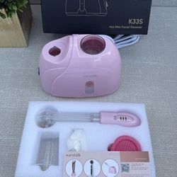 Wavytalk Facial Steamer,Warm Mist Face Steamer with 360° Rotatable Sprayer Nozzle for Deep Cleaning Unclogs Pores