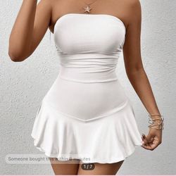 White Romper Dress 