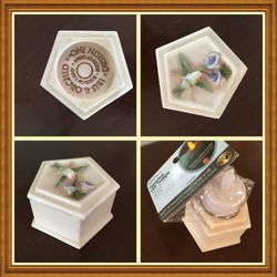 Ibis & Orchid Design, Inc.  Vintage Hummingbird Trinket Tea Candle Holder with Flameless LED Tea Light  &  flameless LED tea light.